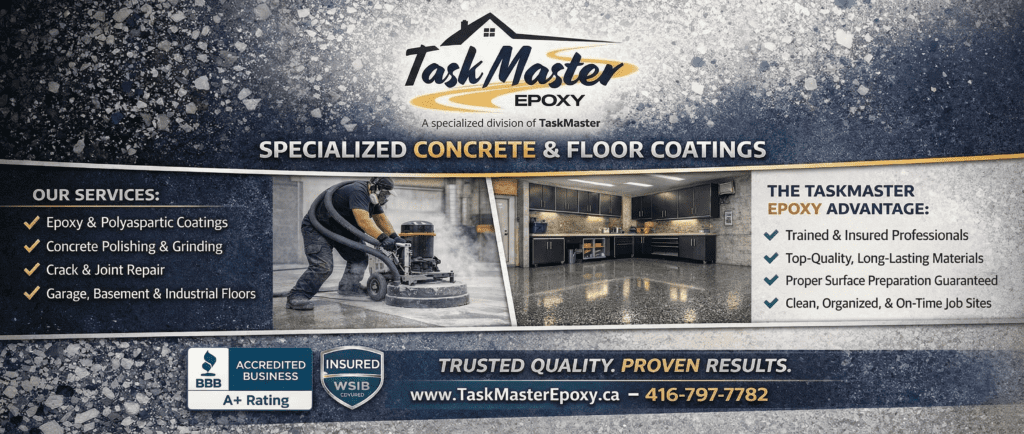 Task Master Epoxy Devision Display Banner With Service Details